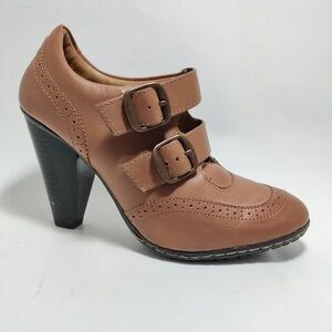 EuroSoft by Sofft Sadira Booties Boots Buckle Tan Leather Women's Size 7